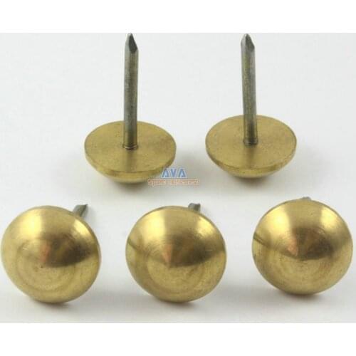 20 Pieces Solid Brass Upholstery Tacks Nails 18x32mm