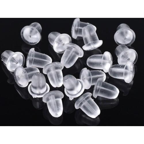 500pcs White Soft Rubber Earring Back Stoppers Plugs Wholesale lot for DIY Earrring Jewelry Making Design Findings Accessories