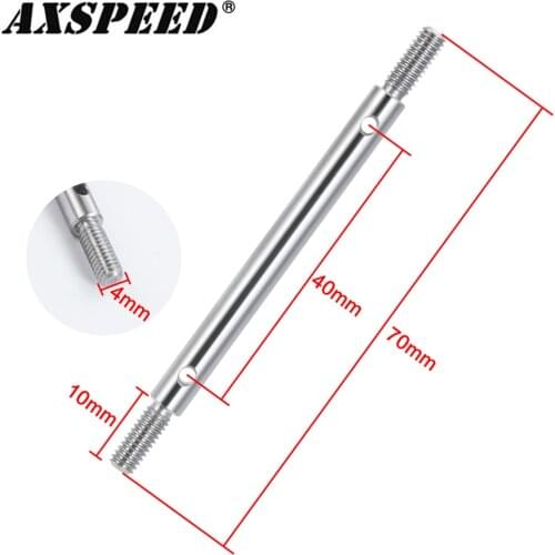 AXSPEED Stainless Steel Link Rod TRX4 Refit Accessories 70mm Length for 1/10 Traxxas TRX-4 RC Crawler Car Upgrade Parts