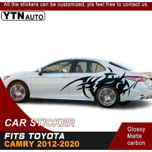 Side Door For Toyota Camry 2012- 2020 Car Decals Stripe Racing Sport Graphics Vinyl Car Decoration Stickers Customs