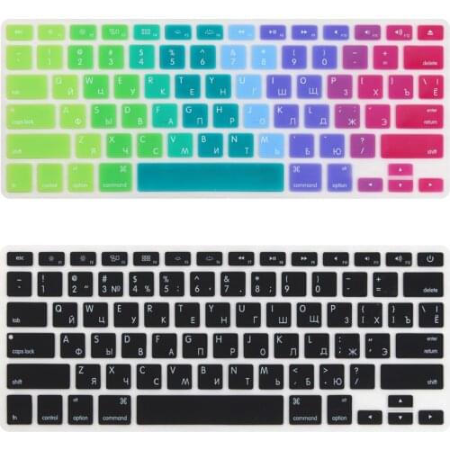 Russian US Enter Keyboard Cover for for Mid 2009-Mid 2015 MacBook Pro 13 15 inch Retina/CD ROM A1502 A1425 A1278 A1398 A1286