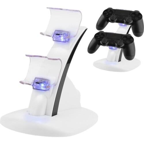 Controller Charger Dock LED Dual USB PS4 Charging Stand Station Cradle for Sony Playstation 4 PS4 / PS4 Pro /PS4 Slim Controller