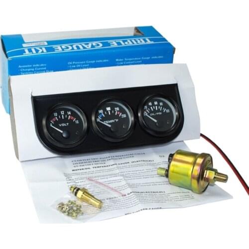 Racing Car Instrument Gauge Meter Automobile Refitting Sensor Gift for DIY Lovers and Adults 12V Negative Ground Systems