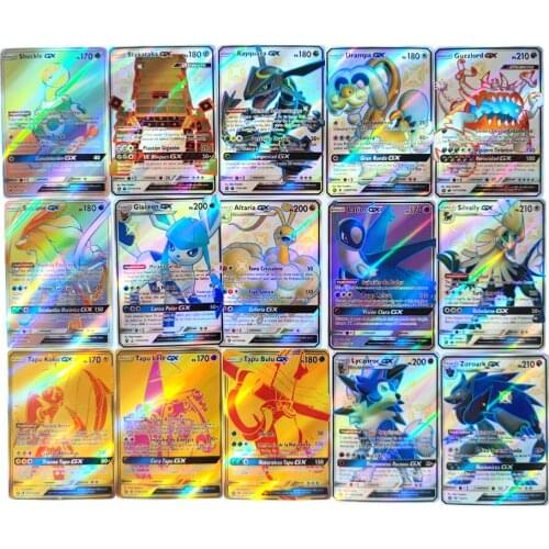 100PCS Not Repeating Pokemon Cards in Spanish TAG TEAM GX VMAX Trainer Energy Cards Game Castellano Español Children Toy