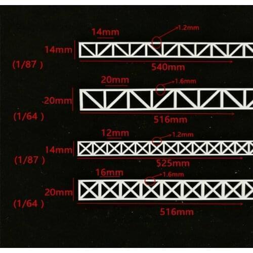 5pcs/lot ho train layout fence Building model material VX truss Bridge steel structure support Road train model scene steel beam