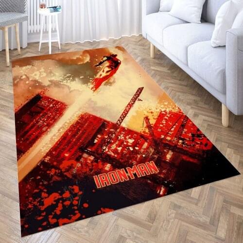 City of Iron Man Rugs Non-Slip Floor Mat Doormats Home Rug Carpet Bedroom Entrance Door Mat Kitchen Rugs Yoga Mat Doormat Decor