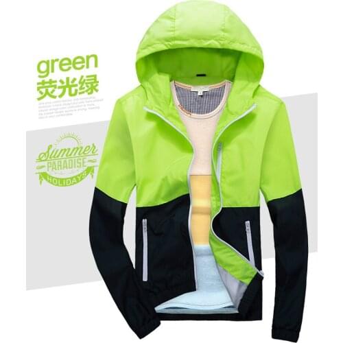 New spring Autumn new mens jacket hooded jacket Men Fashion Thin Windbreaker Zipper Coats Outwear