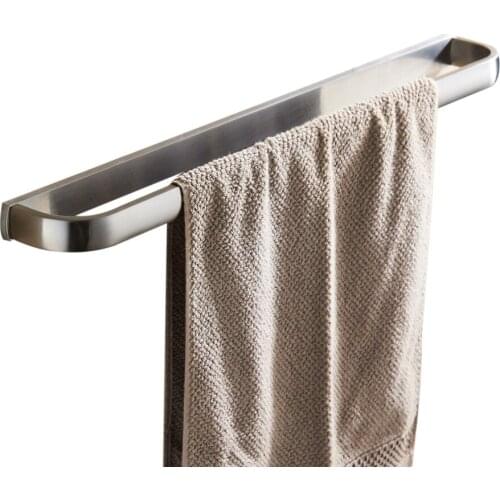 Leyden Brass 24inch Length Towel Bar Contemporary Bathroom Hardware, Towel Holder Lavatory Wall Mounted Brushed Nicke
