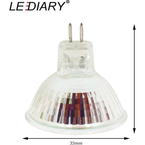 LEDIARY 10PCS Super Bright Dimmable MR11 GU5.3 Halogen Spot Light 12V/220V 35W/50W Halogen Bulbs Cup Shape Lamp Clear Glass