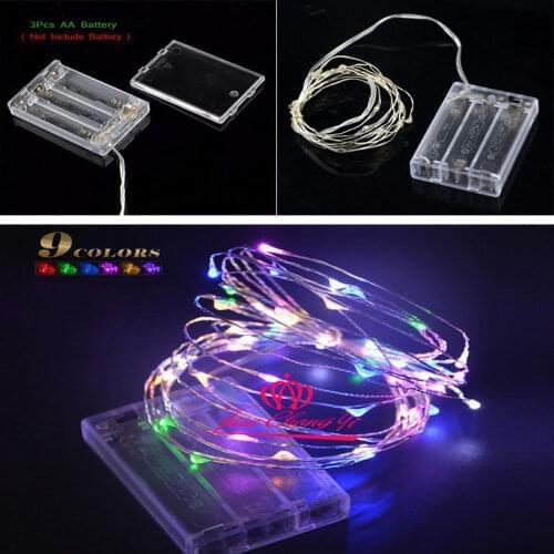 Hot New 5M 10M LED Bendable Silver Wire Fairy String Lights Tree Branch Twigs 1A power