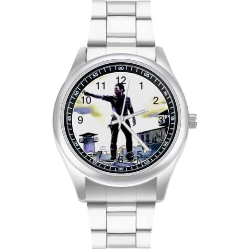 The Walking Dead Quartz Watch Upwrist Funny Wrist Watch Stainless Men Office Design Wristwatch