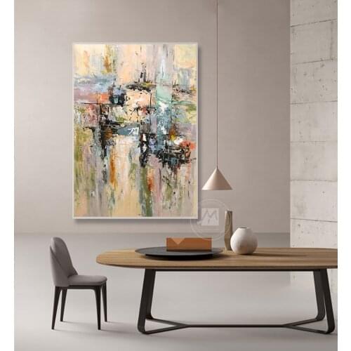 Original tableau peinture sur toile cuadros decorativos dormitorio vintage abstract art customized size canvas wall art decor
