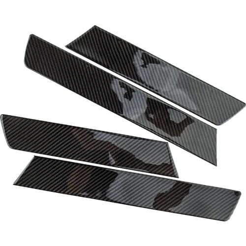 4pc/Set Carbon Fiber Black Interior Door Panel Cover Trim Strip Accessories Fit for Honda CR-V 2007 2008 2009 2010 2011