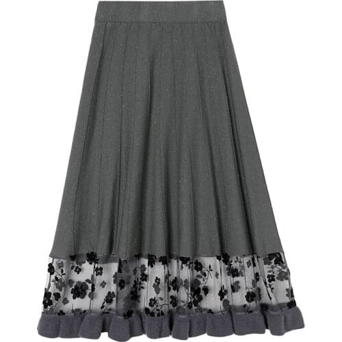 PERHAPS U Women's Knitted Skirts