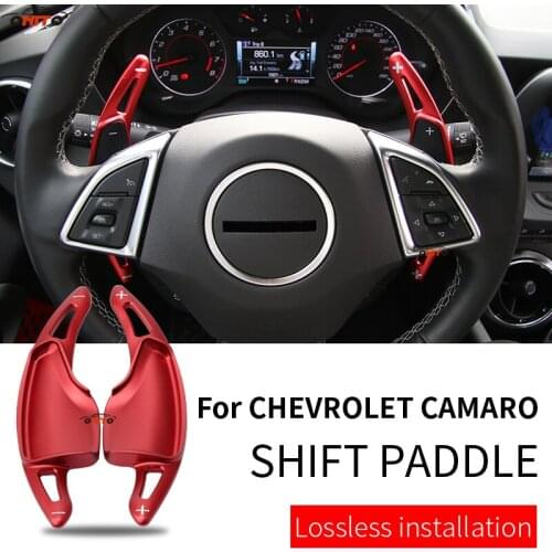 Fit for Camaro Aluminum Alloy Car Shift Paddle Accessory Shifter Extension Car Styling Red/black/silvery 2pcs/set