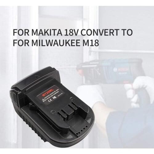 For Makita 18V/20V Li-Ion Battery MT20ML Battery Converter Adapter Bl1830 BL1840 Bl1860 Bl1815 For Milwaukee M18 Li-Ion Battery