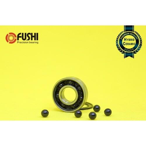 R6 Hybrid Ceramic Bearing 9.525*22.225*7.144 mm ABEC-1 1PC Industry Motor Spindle R6HC Hybrids Si3N4 Ball Bearings 3NC R6RS