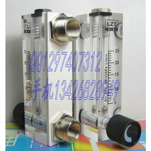 Air flow meter LZT-6T adjustable panel type gas flow meter 5~25L/min L / min