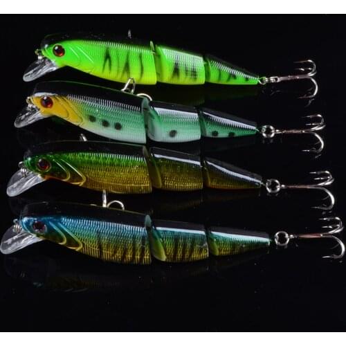 New Arrival 4pcs 11cm/15g Fishing Lures 3 Segment Lifelike Swimbait Plastic Hard Baits 5 Colors Available Wobblers Fishing bait