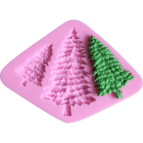 1Pc Christmas Tree Silicone Mold Fondant Cake Decorating Chocolate Baking Mould