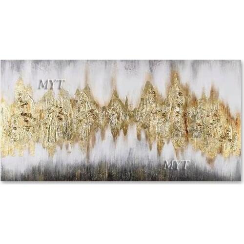 Modern Fine Art Wall Decor Panel Hand-painted Heavy Texture Gold Foil Oil Painting Canvas Art Unframed New Abstract Paintings