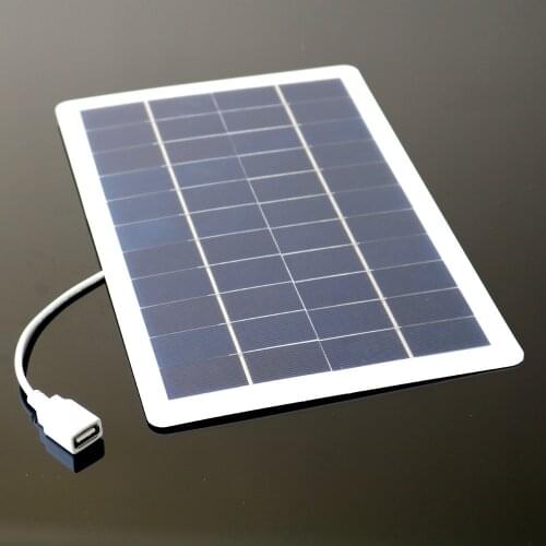 7.5W 5V USB Solar Panel Outdoor Portable Solar Charger Pane Climbing Fast Charger Polysilicon Travel DIY Solar Generator PET