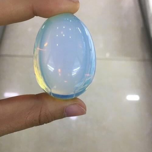 1pcs white opal yoni egg reiki healing gemstone crystal yoni egg wholesale price
