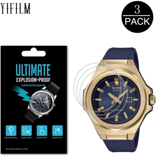3PCS Anti-Scratch HD Film For Casio BABY-G MSG-S500 MSG-S500G MSG-S500CG MSG-S500CD Watch Screen Protector 1APR 7APR Not Glass