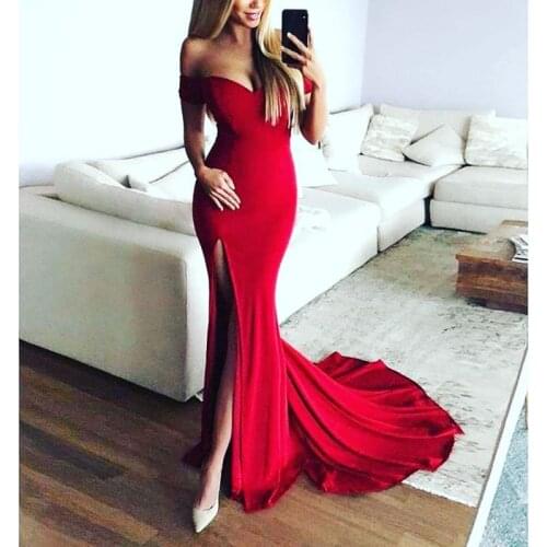 Yeinchy women sexy bra sleeveless backless party dress ladies bodycon floor length stretch split maxi dress FY1683