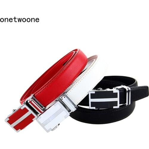 Hot sale women belt genuine leather wide automatic women waist belt real leather with eco-friendly leather 135cm plus size