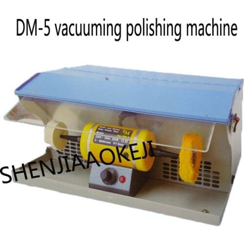 1PC DM-5 Dust Collector Double Head Turbine Stepless Speed Regulation Jewelry Grinding Machine 110/220V Vacuum Polish Machine