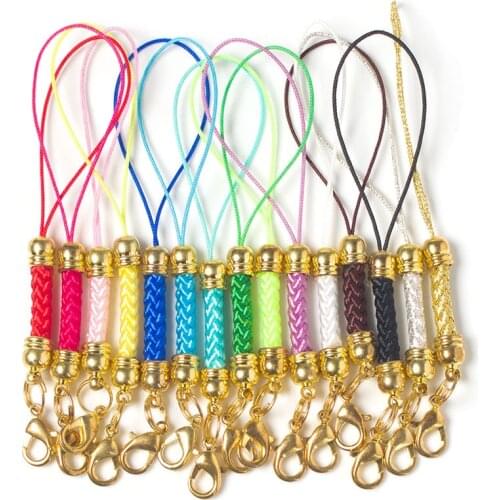 10pcs Lobster Clasp Lanyard Strap Cord mobile Phone Lariat Mobile Straps Charm Nylon Key Ring Chain Jewelry Craft DIY Jewelry