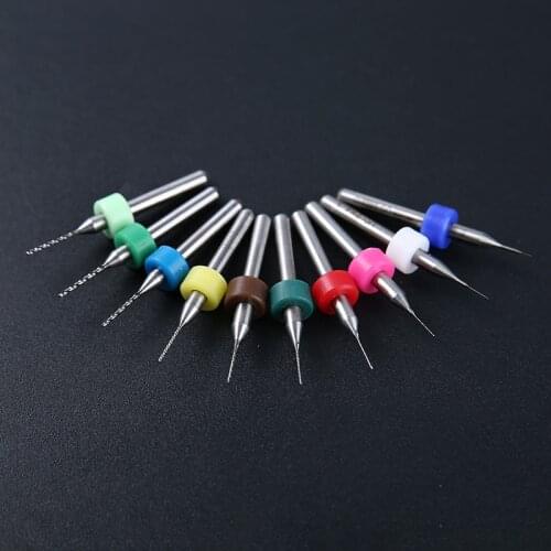 10pcs PCB Drill Bit High Quality Print Circuit Board Carbide Micro Drill Bit Tool Set For Power Tool 0.1mm-1.0mm