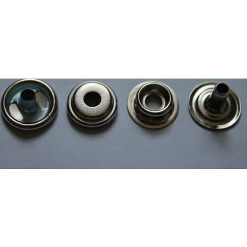 100 SET 15mm LARGE SILVER PRESS STUDS BUTTONS - HEAVY DUTY STUDS BUTTONS