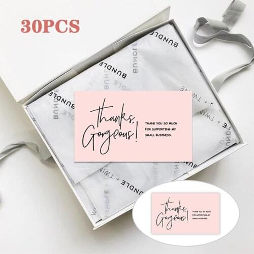 30Pcs Thank You Card Thank You For Your Order Card Praise Labels For Gift Packet