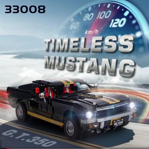 IN STOCK 33008 1817Pcs Motor Technic series The 1965 Mustang GT 350-H model Building Blocks MOC car-styling Toys for children