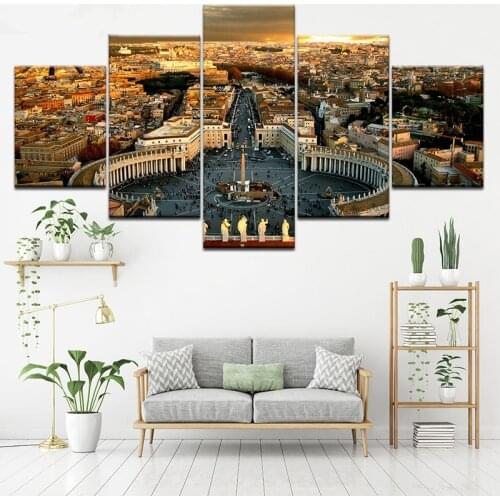5D Diy Diamond Painting Basilica Di San Pietro In Vatican Mosaic Full Square Round Diamond Embroidery 5 Pcs RomanticZP-4345
