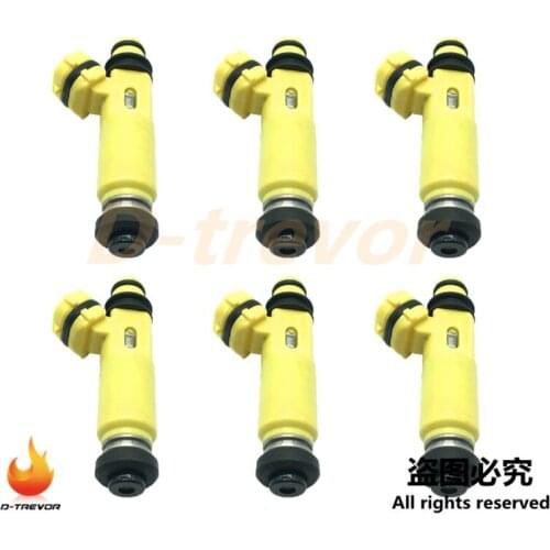 6PCS OEM 195500-4450 Fuel Injector Nozzle for 2004-2008 Mazda RX-8 1.3L R2 N3H313250A 4G2018