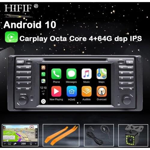 PX5 IPS DSP Android 10 4G+64G Car DVD PLAYER Carplay For BMW X5 E53 E39 GPS stereo audio navigation multimedia screen head unit