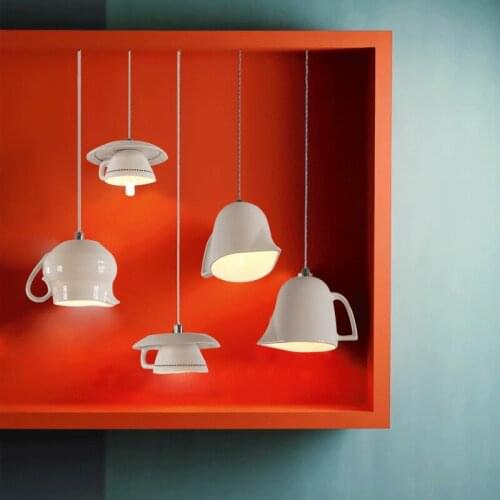 Free Shipping Nordic Creative ceramics pendant lamp white LED G4 3W 110V 220V Decorative chandelier Restaurant/clothing shop