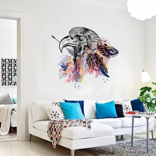 Fearless Eagle wall stickers animal Creative PVC home decoration diy sticker living room animals print decals mural art poster