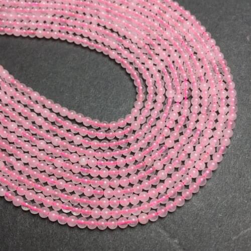 Rose Quartz Beads Natural Small Size Gemstone Round Loose Beads DIY For Jewelry Making Bracelet Necklace Earring Accessories