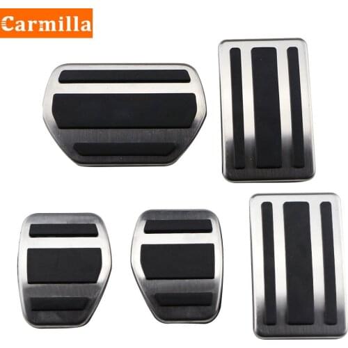 Carmilla Stainless Steel Car Gas Fuel Brake Pedal Cover Trim Non-Slip for Peugeot 508 for Citroen C5 2012 - 2014 C6 Accessories