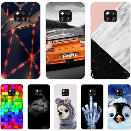 Case For Huawei Mate 20 pro case cover Silicone bumper on For Huawei Mate 20 X Cover Coque Capa for mate20 shockproof cute cat