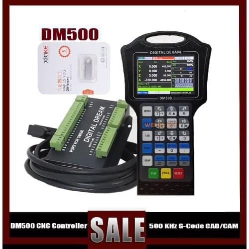 DM500 3/4-axis hand-held CNC motion system with suspension controller 500 KHz G code CAD / CAM supports USB flash drive