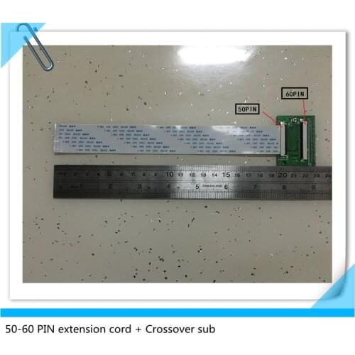 FFC FPC flat flexible cable 0.5mm pitch 50 pin to 60 pin Crossover sub Length 200 mm