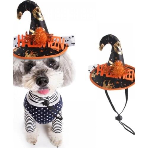 Halloween Witch Hat Funny Cap For Small Dogs Puppy Dressing Up Party Decorations Pet Products Cat Accessories Pet supplies