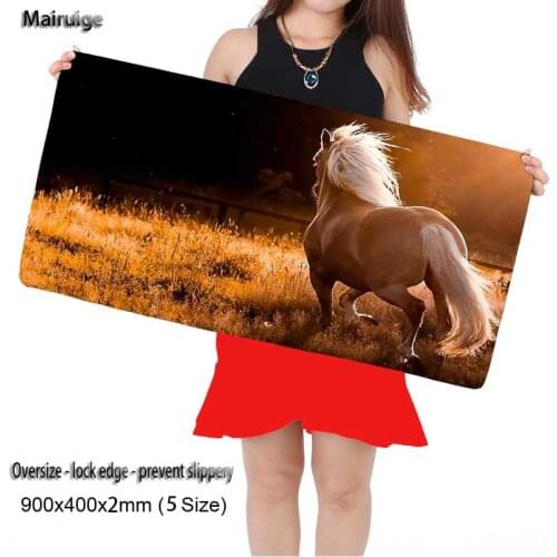 Mairuige Horse Gaming Animal Mouse Pad Lock Edge Anti-skid Computer Mouse Mat for The Player Design CS GO DOTA Free Shipping
