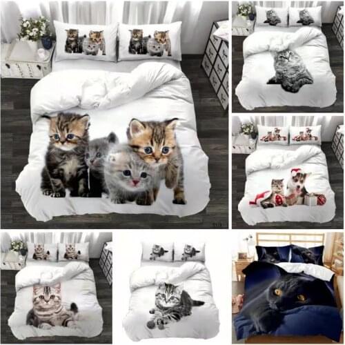 3D digital printing bedding set animal cat dog horse duvet cover set game quilt cover double size