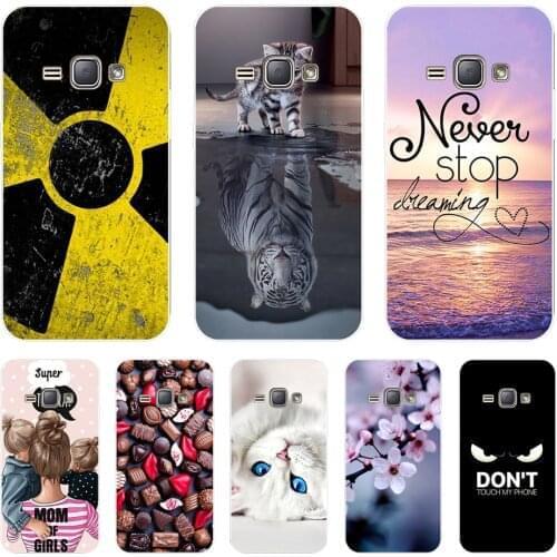 Soft TPU Case for Samsung Galaxy J1 2016 J120 J120F SM-J120F back cover 360 full protective printing transparent coque